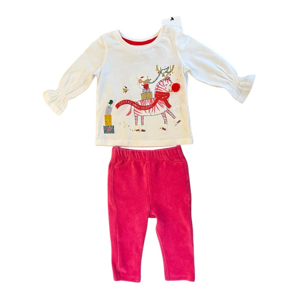 3-6 mo Marks & Holiday themed 2-piece Matching Set NEW